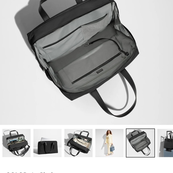 Away Travel The Everywhere Bag jet black trolley strap - Picture 4 of 16